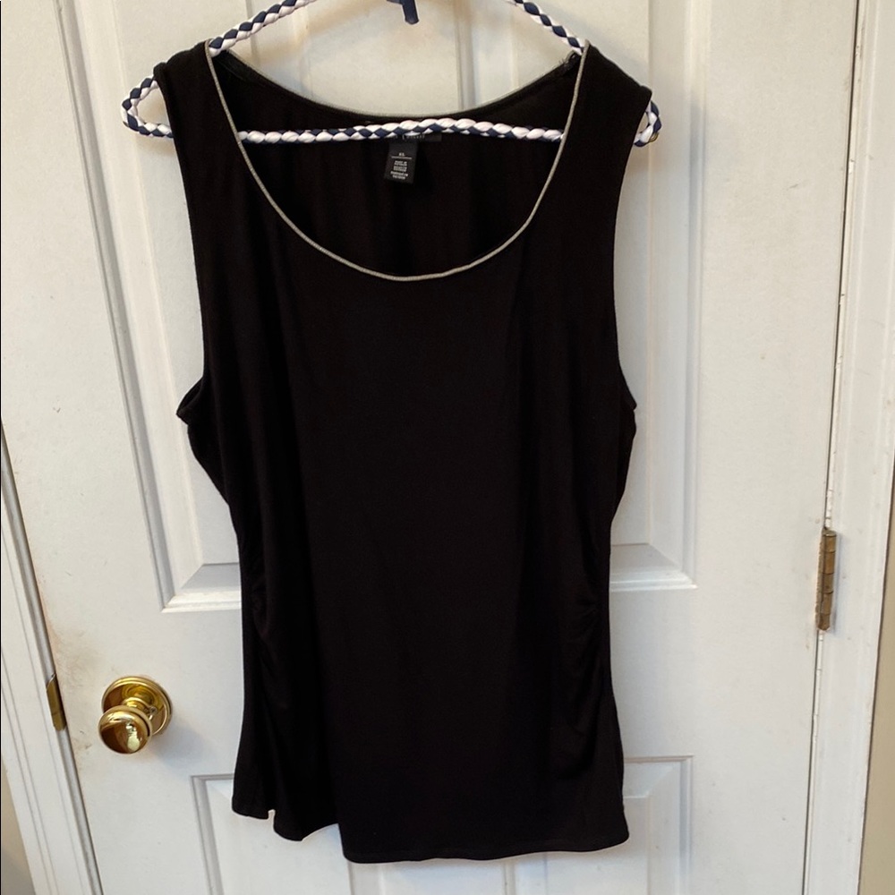 WHBM Black Fitted Tank Top